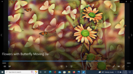 Flowers with Butterfly Moving 3a Moving MP4 Video - £0.98 GBP