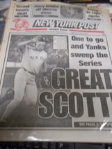 Collectible NY POST Newspaper Oct.21,1998 One to go and YANKEES sweep se... - $24.34