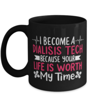 Coffee Mug Funny I Become A Dialisis Tech Nephrology Nurse Funny  - £15.77 GBP
