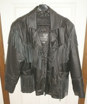 USA Bikers Dream Apparel XL Leather Black Jacket Coat Motorcycle Biker 3M Liner - £35.38 GBP