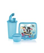 Tupperware Playful Pirates Lunch Set, Sandwich Keeper Tumbler and Snack ... - $24.49