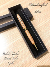 Handcrafted Australian Made Pen  From Native Buloke Timber With Chrome T... - £33.81 GBP