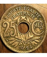 1924 FRANCE 25 CENTIMES RÉPUBLIQUE FRANÇAISE - $2.62