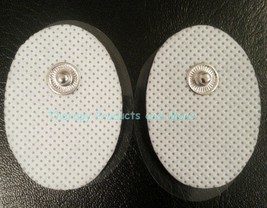 Small Massage Pads / Electrodes OVAL (6) for PINOOK DIGITAL MASSAGER Reu... - $9.87