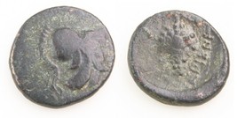 338-300 BC Lokris Opuntia AE14 Greek Coin Athena Grape Cluster SngCOP-68 - £130.83 GBP