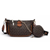 Classic PU Leather Crossbody Bags For Women 2022 Three in One Ladies Shoulder Ba - £28.48 GBP