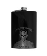 8oz BLACK I Will Show You Hell Flask L1 - £17.20 GBP