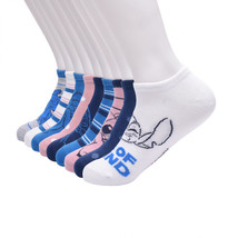 Lilo and Stitch Pastel 9-Pair No-Show Socks Multi-Color - £15.91 GBP