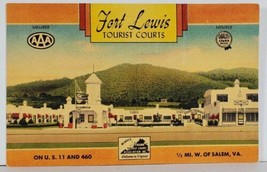 VA Salem Virginia FORT LEWIS Tourist Courts Esso Gasoline Postcard Q13 - $7.95