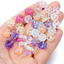 10 Glass Clover Beads Mixed Lot Flower Jewelry Supplies 4 Leaf Shamrock - $4.98