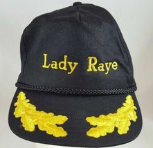 Lady Raye Gold Leaf Black Snap Back Hat Cap Boat Captain Snapback - $10.88