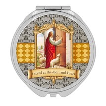 Jesus Knocking on The Door : Gift Compact Mirror Catholic Religious Classic Vint - £10.38 GBP