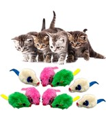 9 Pcs Furry Mice Soft Interactive Toy Catch Mouse Play Pet Cat Kittens E... - £11.78 GBP