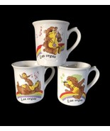 Lot Of 3 Vtg Las Vegas Novelty Bear COFFEE MUGS collectible souvenirs Korea - $28.59