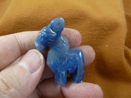 (Y-BUR-580) Blue dumortierite Donkey mule burro gemstone figurine burros... - $18.69