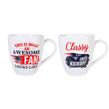 New England Patriots Coffee Mug 17oz Ceramic 2 Piece Set with Gift Box - $84.49