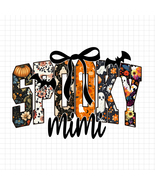 Spooky Mimi PNG, Retro Halloween PNG, Witch Coquette Bow PNG, Spooky Mam... - $2.50