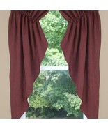 New Country Ticking Gathered Window Swag - SALE - $65.64 CAD