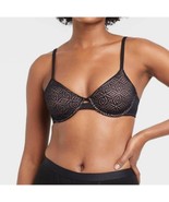 Auden Unlined Molded Lace Bra Black 32A NEW - $380.72 MXN