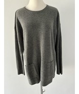 $285 Lauren Ralph Lauren Long Ribbed Cashmere Sweater, Grey, M - $3,198.85 MXN