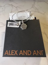 Alex and Ani I Love You Charm Bangle NWT CIB and Description Card (AA Box7) - £12.68 GBP