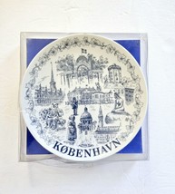 1970s Danmark Kobenhavn Souvenir Copenhagen Denmark Porcelain Plate 7.75&quot; in Box - £23.73 GBP