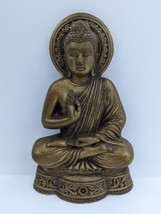 Buddha Brass Wall Hanging Plaque Budha Figurine Sculpture Figure 9&quot; - £42.33 GBP