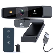 4K Zoomable Webcam With Remote Control, 8Mp Sony Sensor Webcam With Microphone A - $130.99
