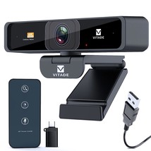 4K Zoomable Webcam With Remote Control, 8Mp Sony Sensor Webcam With Micr... - £103.17 GBP