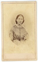 Antique CDV Circa 1870s Taylor Beautiful Woman In Common Dress West Chester, PA - £7.49 GBP