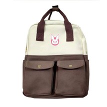 Game OW Anime Backpack Cosplay DVA Rabbit Canvas Backpa School Bags Laptop Shoul - £34.64 GBP