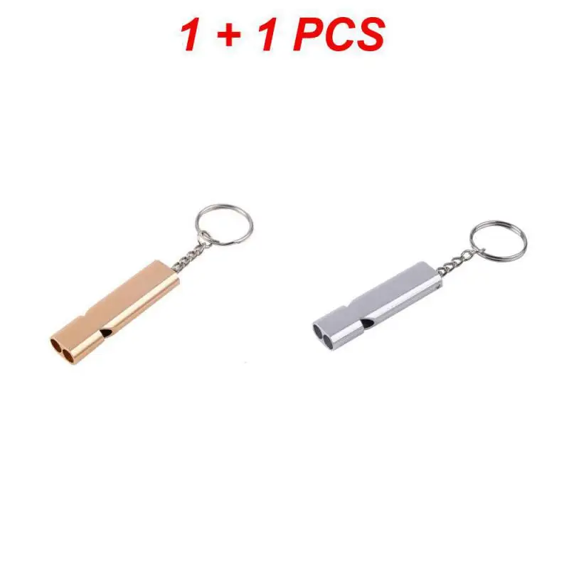 1/2/3PCS Double-frequency Alloy Aluminum Emergency Survival Whistle Outdoor Tool - £81.37 GBP