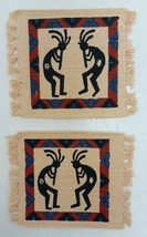 El Paso Saddle Blanket Co Kokopelli Coasters Flute Player 6&quot;x6&quot; Set Of 2 - £15.66 GBP