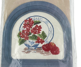 Janlynn Embroidery Kit 0441 Geraniums and Apples 4 x 4 in. by Eleanor Engel - $14.22