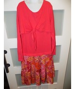 Bonnie Jean Multi-Color Front Tie LS Dress Size 14 1/2 Girl&#39;s - $314.75 MXN