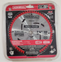 Admiral 7-1/4&quot; Ultra Finish Saw Blade Wet Lumber Item 62739 New Read - £9.71 GBP