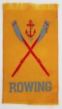 1910&#39;s Tobacco Silk &quot;Rowing&quot; Yellow background  - $9.99