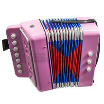 *GREAT GIFT* NEW Top Quality Pink Accordion Kids Musical Toy w 7 Buttons 2 Bass - £21.57 GBP