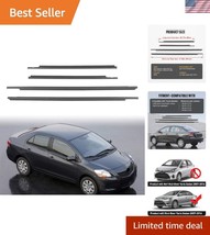 4-Piece Weatherproof Window Trim for Toyota Yaris 2007-2016 - Black ABS ... - $1,232.82 MXN
