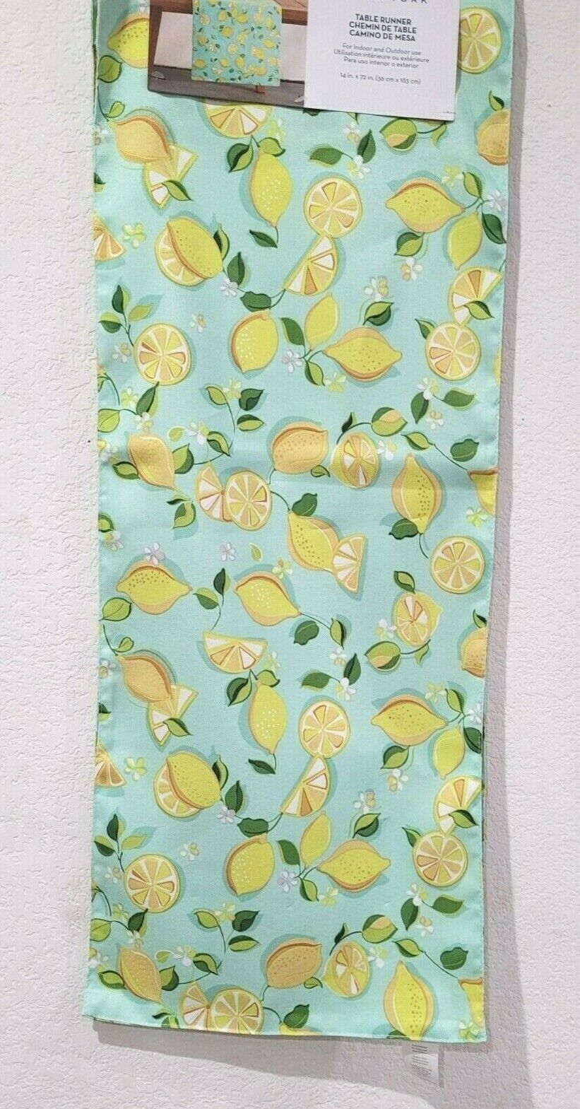 Spring Summer Trina Turk  LEMONS Yellow Table Runner 14&quot; x 72&quot;  NEW - $39.59