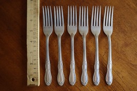 6x Dinner Forks Homestead Simeon &amp; George H. Rogers Co Oneida Stainless ... - $23.70