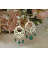 Handcrafted Turquoise Earrings New - £10.40 GBP