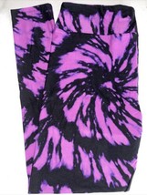 NWT LuLaRoe TC2 (18+) “Witch Please” Black Purple Blue Tie Dye Halloween Legging - £26.01 GBP