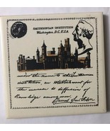 Smithsonian Institution Trivet Ceramic Accent Wall Tile 6x6 Washington D... - $16.91 CAD