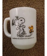 Feu Roi Snoopy Vintage Tasse Anchor Hocking 1965 Sur Times Vie Est Pure Joie - €51,98 EUR