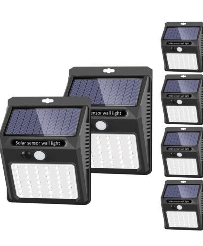 6x 42 LED Solar Power Wall Light Waterproof Outdoor PIR Motion Sensor Pa... - $19.79