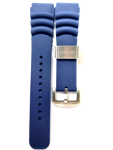 Genuine Seiko Diver&#39;s 20 mm Blue Rubber Band Strap - £19.33 GBP