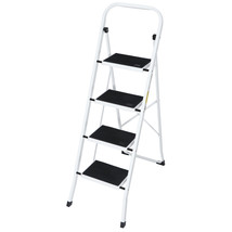 New Non-Slip 4 Step Steel Ladder Folding Platform Stool 330 Lbs Load Cap... - £69.89 GBP