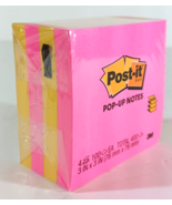 4 pack POST-IT POP-UP NOTES each 100 sheets, 3&quot; x 3&quot; Total 400 sheets 33... - $109.55 MXN
