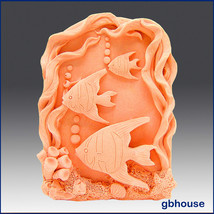 egbhouse, 3 Framed Fish, Detail of high relief sculpture Silicone Soap/clay Mold - $28.61